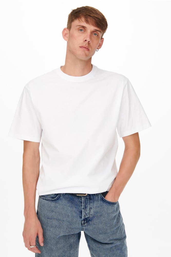 ONSFRED RLX SS TEE NOOS 22022532 BRIGHT WHITE